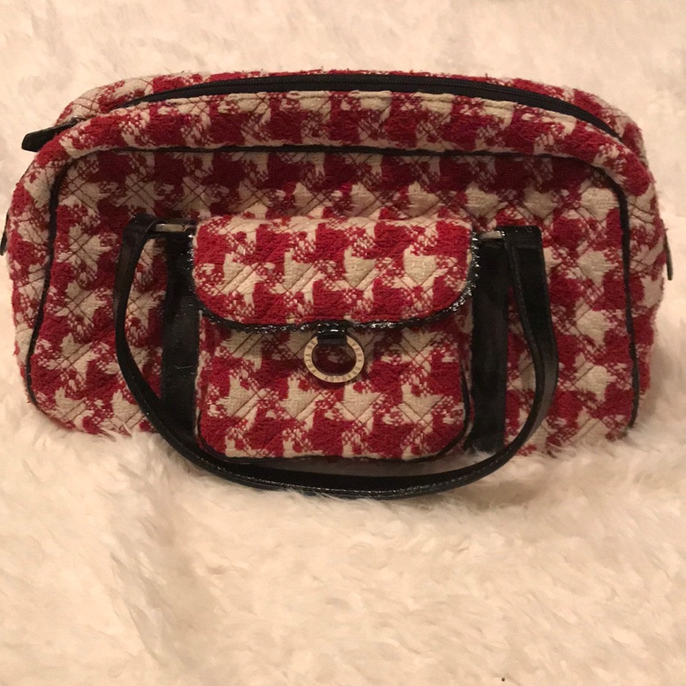 Vera Bradley tweed satchel.